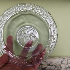 Tiara Blue Glass Nursery Rhyme Plate